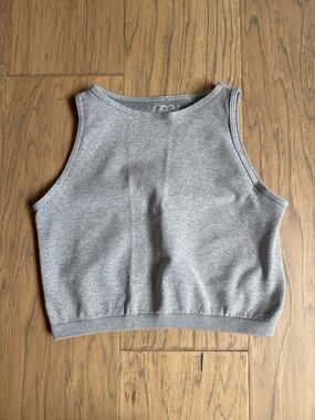 Intimately by Free People Gray Cropped Tank XS/S